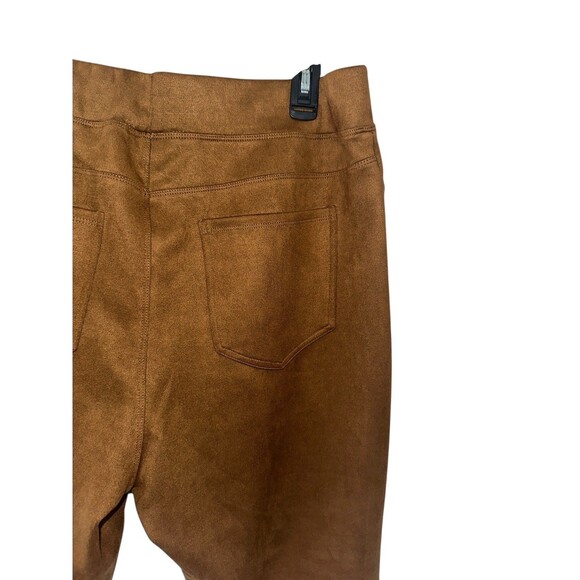 Falls Creek Suede Leather Pants Womens 18 Brown Lined Western Rodeo - Picture 9 of 16
